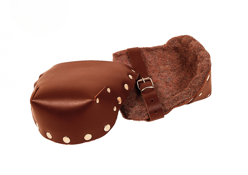 Knieschoner aus Leder - mit Filzeinlage gepolstert | bodenheld24.de